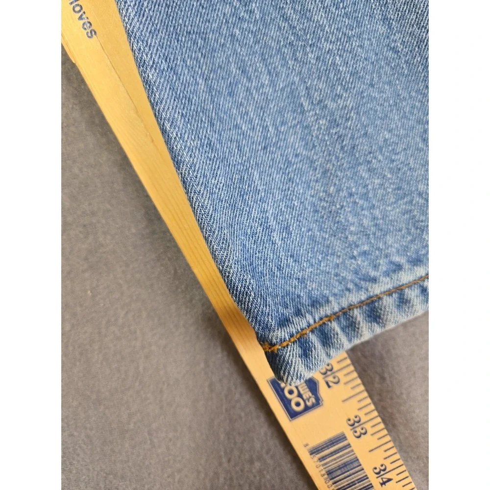 VTG Y2K Levi's 505 Regular Fit Batwing Jeans Blue Denim Made in Columbia 32x32